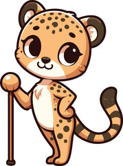 Fototapeta premium A Vector clipart illustration Cheetah