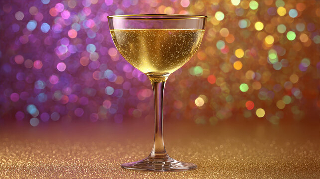 Refreshing and elegant cocktail party charming bubbles in a festive setting vibrant colors glamorous viewpoint