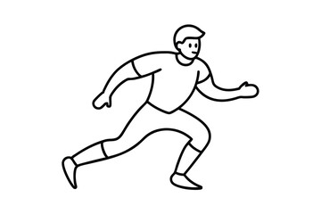 Continuous line drawing of football player