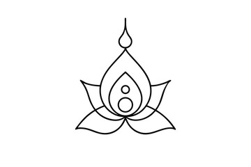 Fototapeta premium Continuous line drawing of gold aura radiating