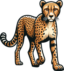A Vector clipart illustration Cheetah