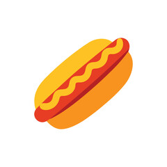 A hotdog vector art illustration