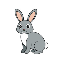 Cotton rabbit vector art illustration