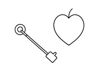Continuous line drawing of silver key