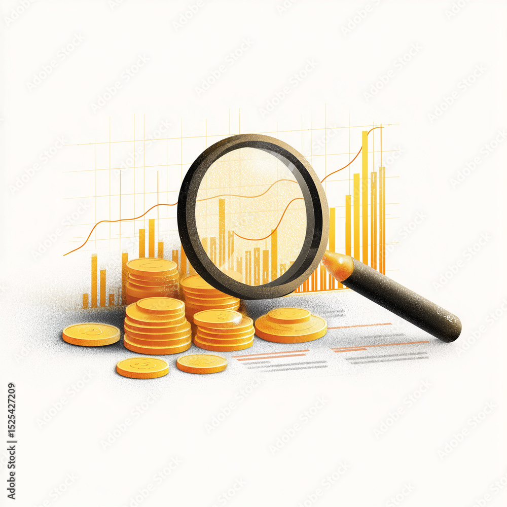 Poster 3d stock market analysis with financial data chart graph and global financial trends displayed throu