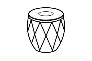 Continuous line drawing of traditional east africa