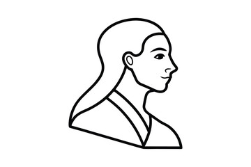 Continuous line drawing of ancestral figure