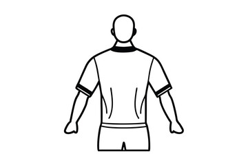 Continuous line drawing of soccer player
