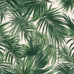 watercolor pattern palm leaves background