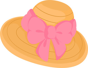 illustration beach hat