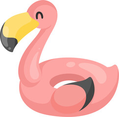 illustration flamingo swim ring