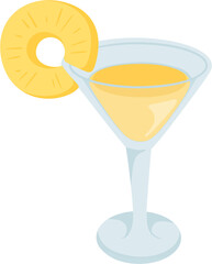 illustration pineapple juice