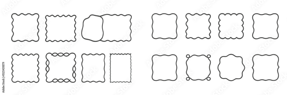 Poster various decorative outline styles for frames suitable for design projects and creative presentations