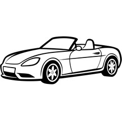 black sports car isolated