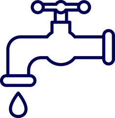 Water tap icon. Water tap with drop of water. tap with water drop. faucet with water drop
