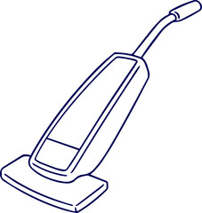 illustration of a vacuum cleaner. Vacuum Cleaner symbol - vector art - perfect for tattoos, logos - isolated on white