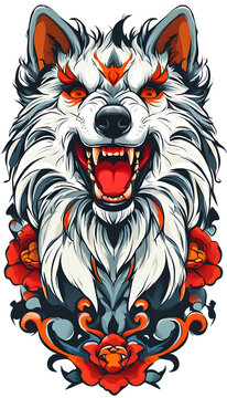 Angry Wolf Illustration