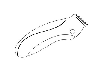 Obraz premium Single line drawing of hair clipper barber tool