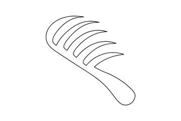 Simple line drawing of a wide tooth comb hair care tool