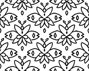 Seamless floral pattern with leaves, a vector illustration for spring and summer textile design and decoration
