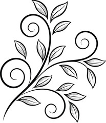 Autumn leaves blowing, windy weather doodle, stormy nature icon, cartoon hurricane vector, falling foliage silhouette