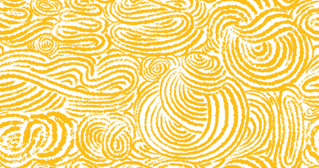 Pasta, spaghetti chalk seamless pattern. Macaroni