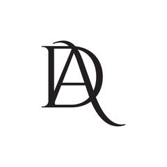 DA logo design, initial lowercase letter da, DA Letter Initial Logo Design Template Vector Illustration