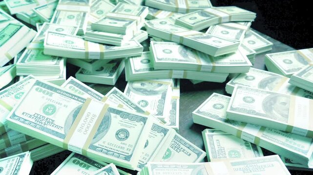Police Photograph Money Stacks On Table