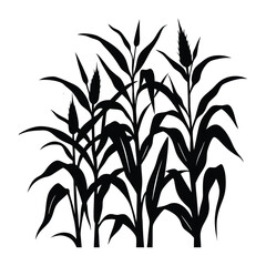 Obraz premium create corn stalk silhouette.