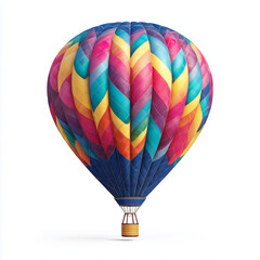 Fototapeta premium Colorful Hot Air Balloon , isolated on white background png