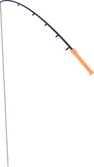 Fishing rod with taut line