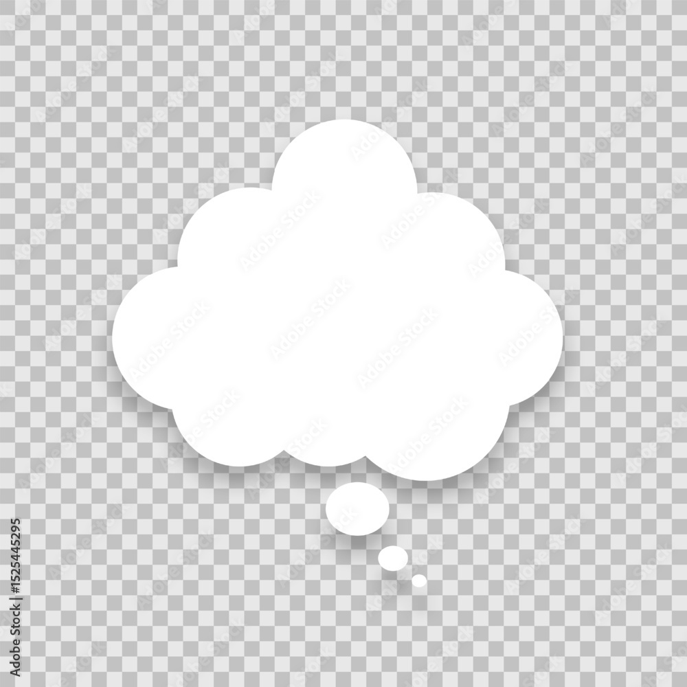Poster a speech bubble with a shadow on a transparent background. a chat window for commenting on messages.