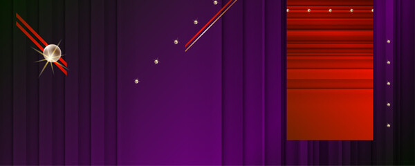 New Holiday Christmas gold design purple plum magenta background abstract shiny color with golden elements and glitter