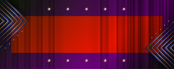 New Holiday Christmas gold design purple plum magenta background abstract shiny color with golden elements and glitter