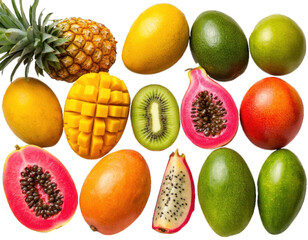 Tropical Fruits Set - Transparent PNG