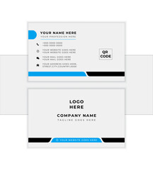 business card design . double sided business card template modern and clean style . flat & editable vector
