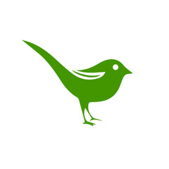 blue bird on white background