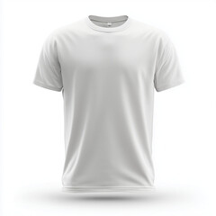 Blank White Men's T-Shirt Mockup , isolated on white background png