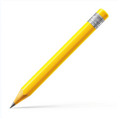 Vibrant Yellow Pencil - Perfect for Drawing , isolated on white background png