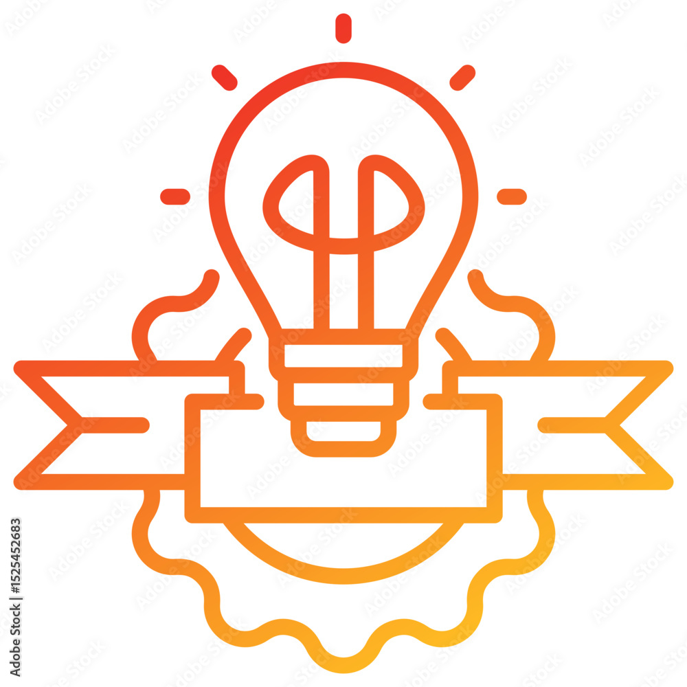 Poster established line gradient icon