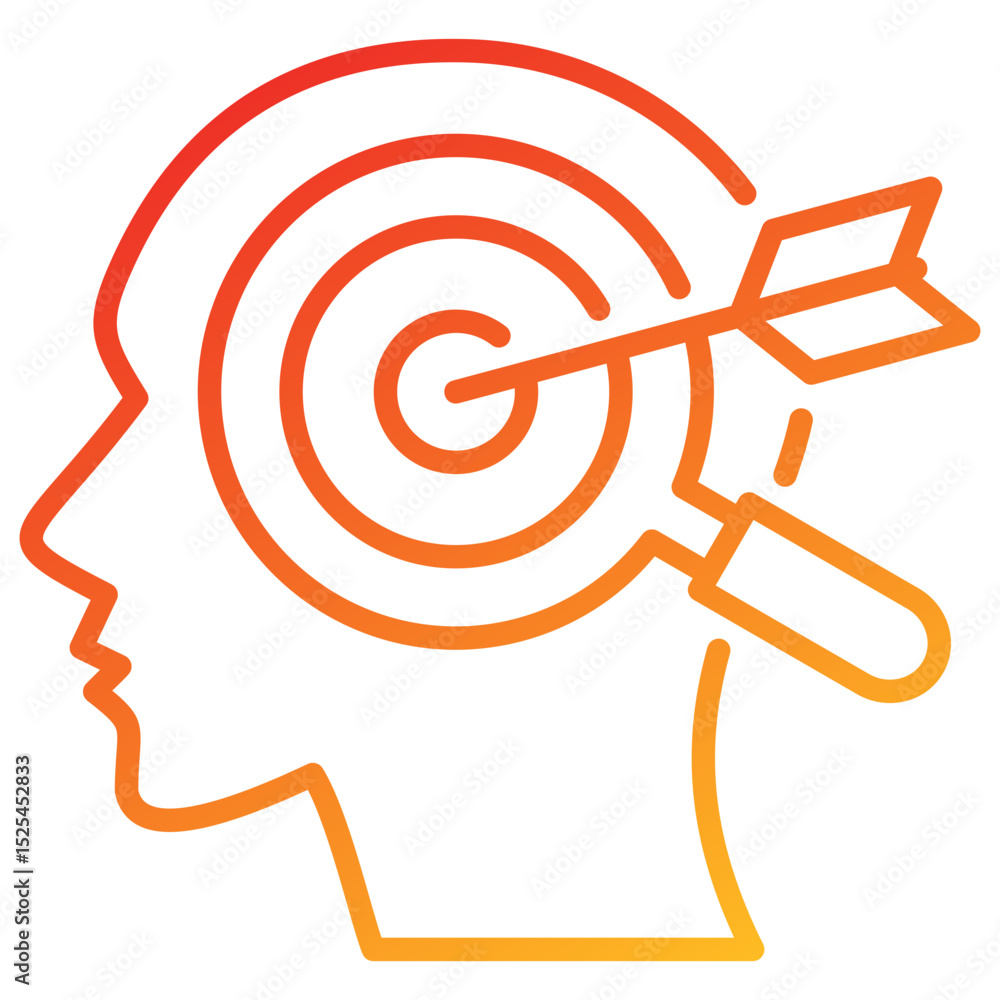 Poster accuracy line gradient icon