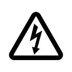 Triangular icon radioactive, on white background