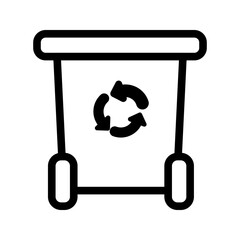 Recycle Waste Bin icon, on white background