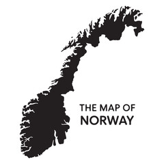 Norway Country Shape Silhouette Black Vector Design