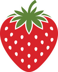 Obraz premium Fresh Red Strawberry Icon A Vibrant Vector Illustration
