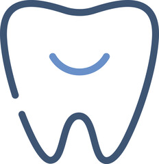Minimal tooth icon with soft curves and editable outlines. Ideal for dental branding seeking a clean, professional, and modern visual identity.