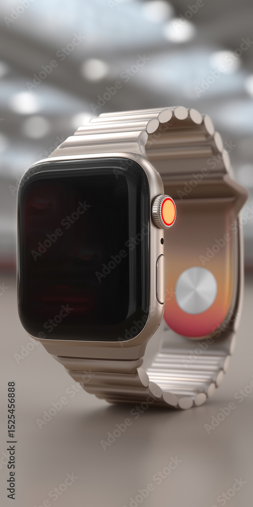 Aufkleber new smartwatch with sleek design displayed on a minimalistic surface
