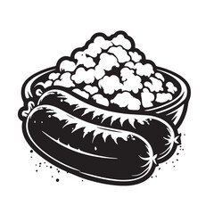 hand drawn vector illustration of a mushroom