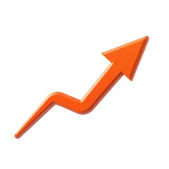 Dynamic growth arrow graphic business context png with transparent background isolated visual for marketing