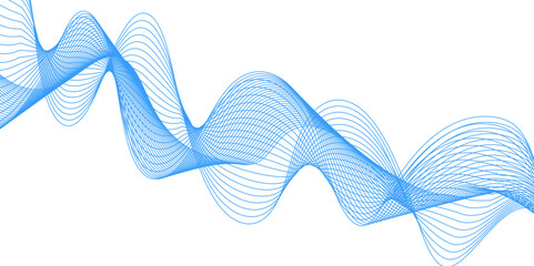 Abstract blue background with a glowing abstract waves. Abstract wave element for design. Digital frequency track equalizer, Futuristic background design. Long exposure, Light painting photography.